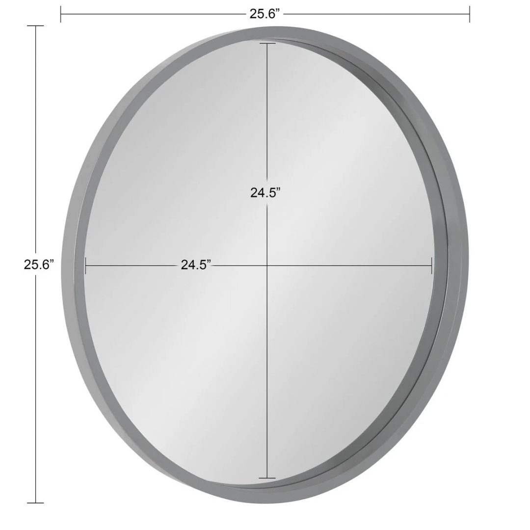 ZenVora Round Wood Accent Wall Mirror, Modern Decorative Wooden Frame Mirror for Living Room, Bedroom and Entryway