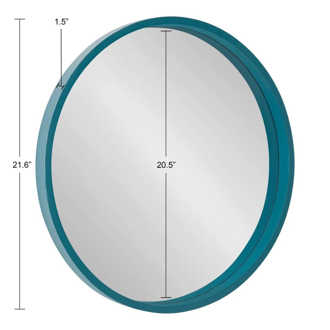 ZenVora Round Wood Accent Wall Mirror, Modern Decorative Wooden Frame Mirror for Living Room, Bedroom and Entryway