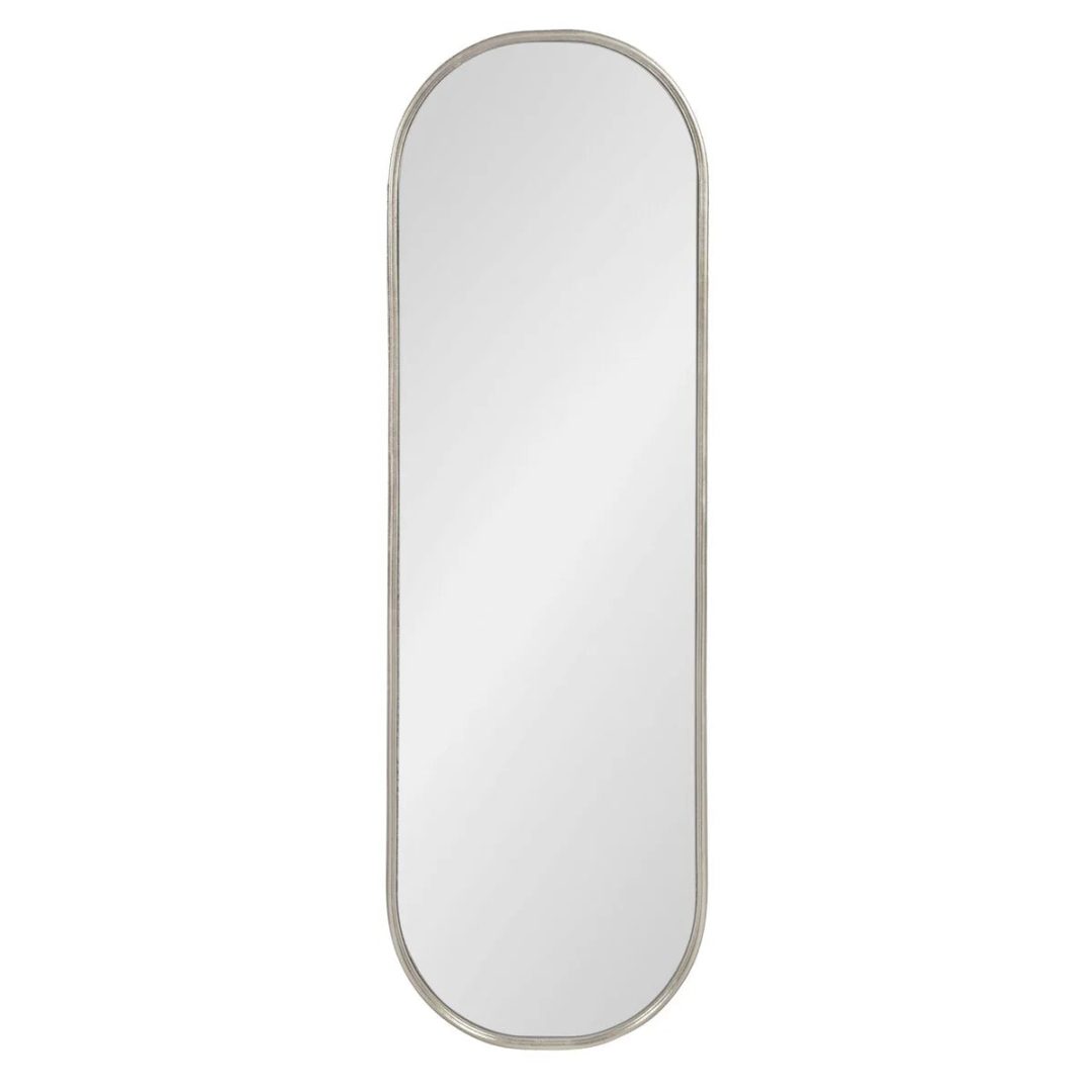 Modern Capsule Framed Wall Mirror, Decorative Oval Accent Mirror for Living Room, Bedroom and Entryway