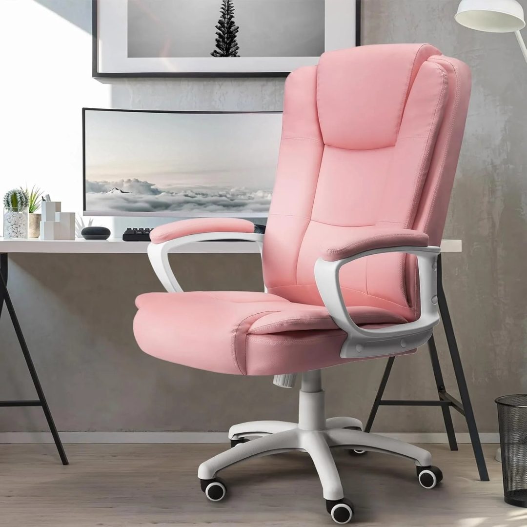 ZenVora Big and Tall Executive Office Chair, High Back Ergonomic Leather Chair, 400 lb Capacity