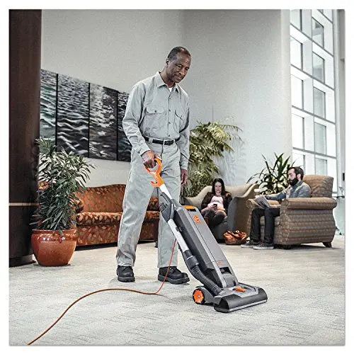 ZenVora 15-Inch Commercial Upright Vacuum Cleaner with Intellibelt, for Carpet and Hard Floors, Gray