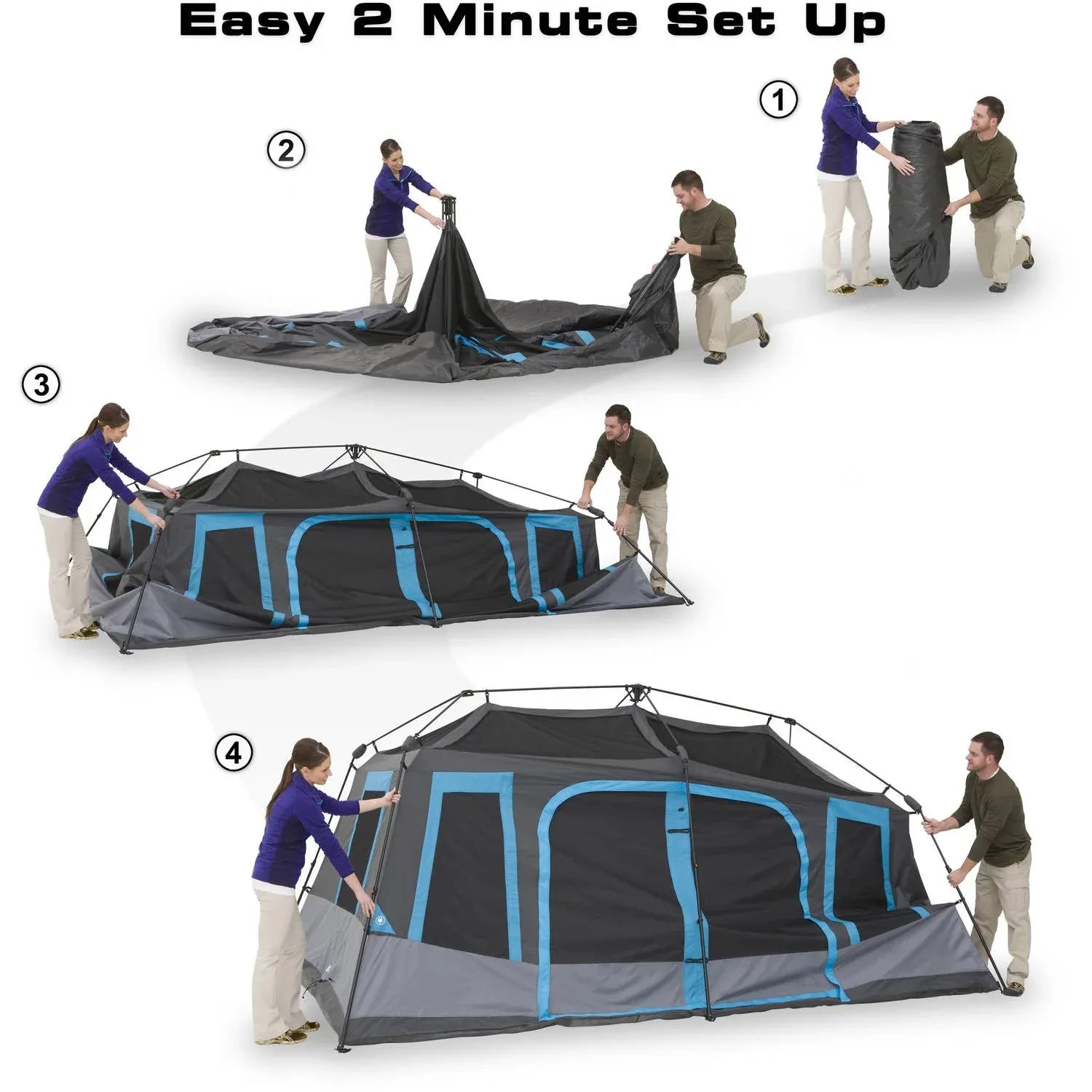 ZenVora 10-Person Dark Rest Instant Cabin Tent