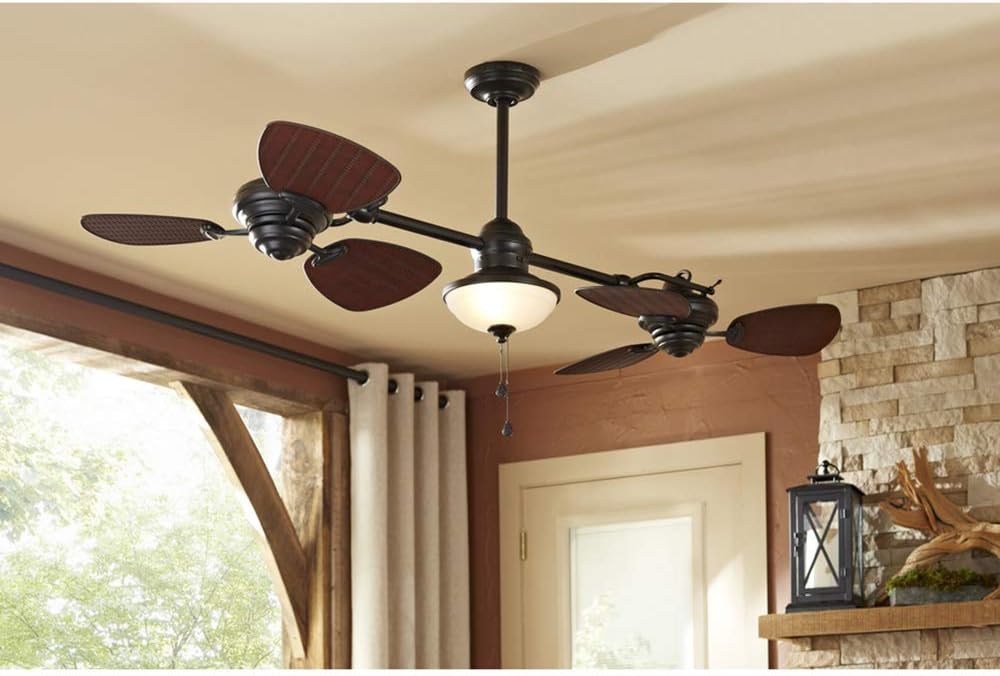 ZenVora 74-Inch Outdoor Ceiling Fan, Bronze