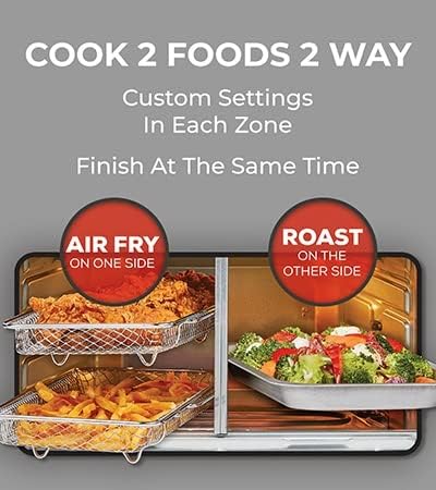 ZenVora 25-Qt. Extra-Large Dual-Zone Air Fryer Oven with French Doors