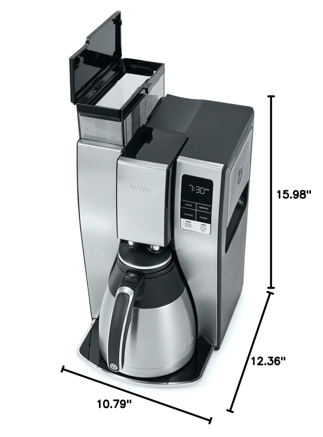 ZenVora 10-Cup Programmable Coffee Maker – Thermal Carafe with Strong Brew Selector