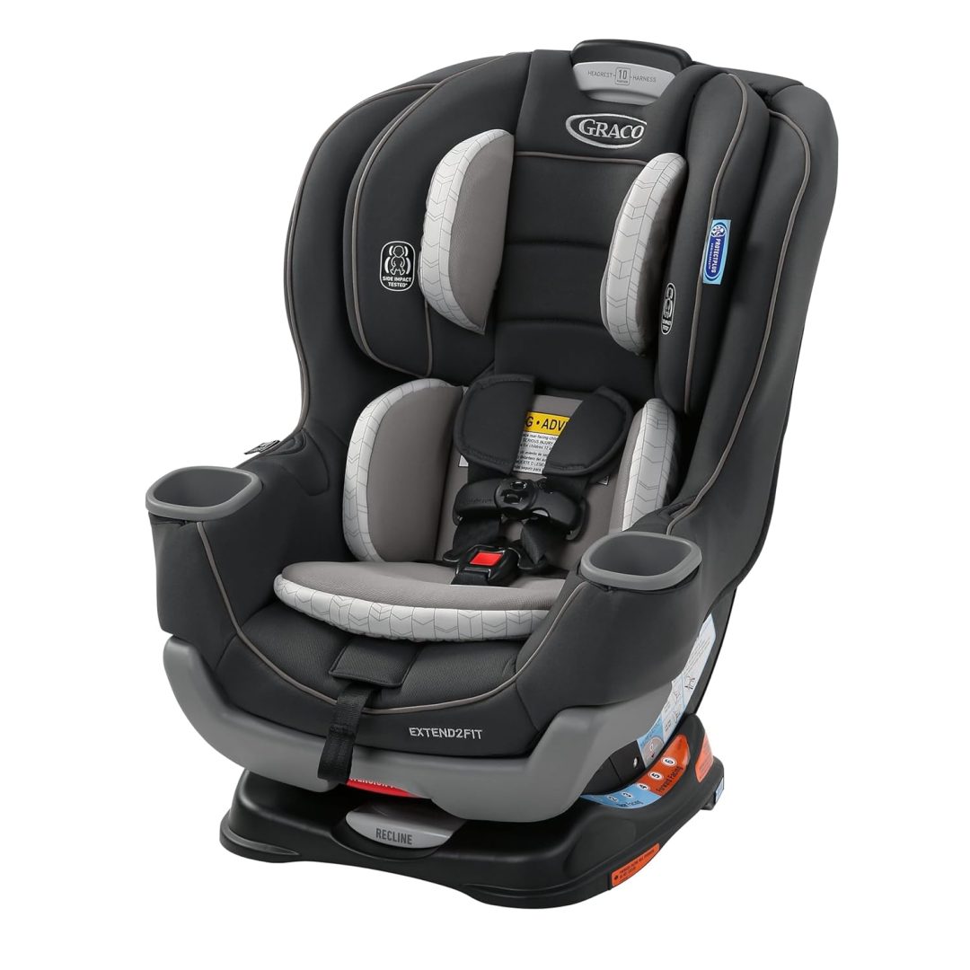 ZenVora Convertible Baby Car Seat, Rear- and Forward-Facing, with Adjustable Extension Panel, Gotham