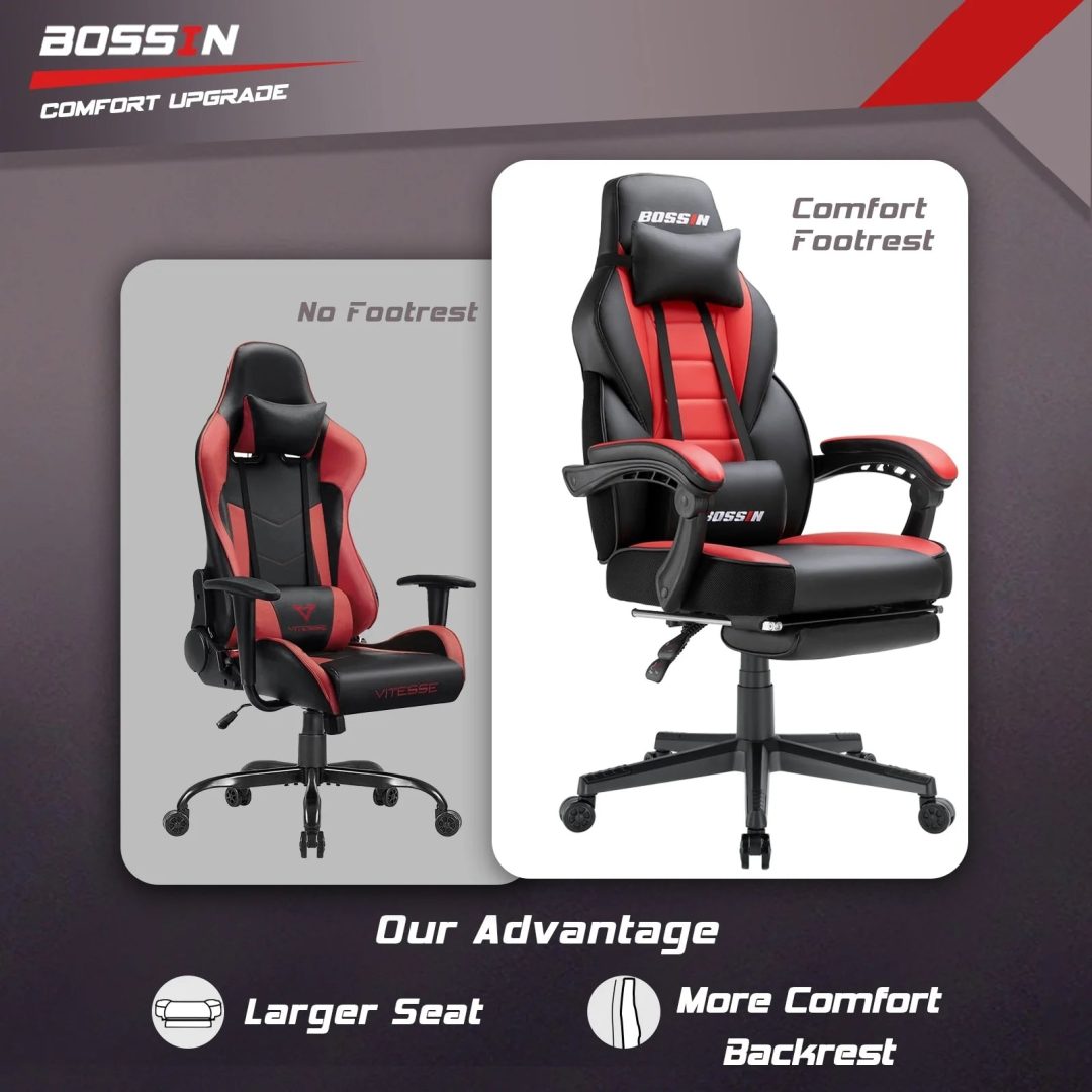 ZenVora Racing Style Gaming Chair, 300 lbs Big and Tall High Back Computer Chair