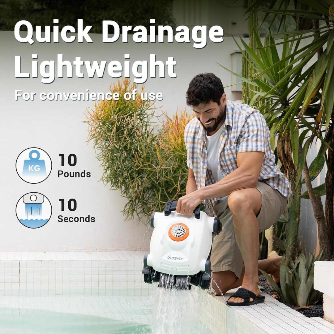 ZenVora Cordless Robotic Pool Cleaner, Automatic Wall Climbing Pool Vacuum for Swimming Pool Cleaning