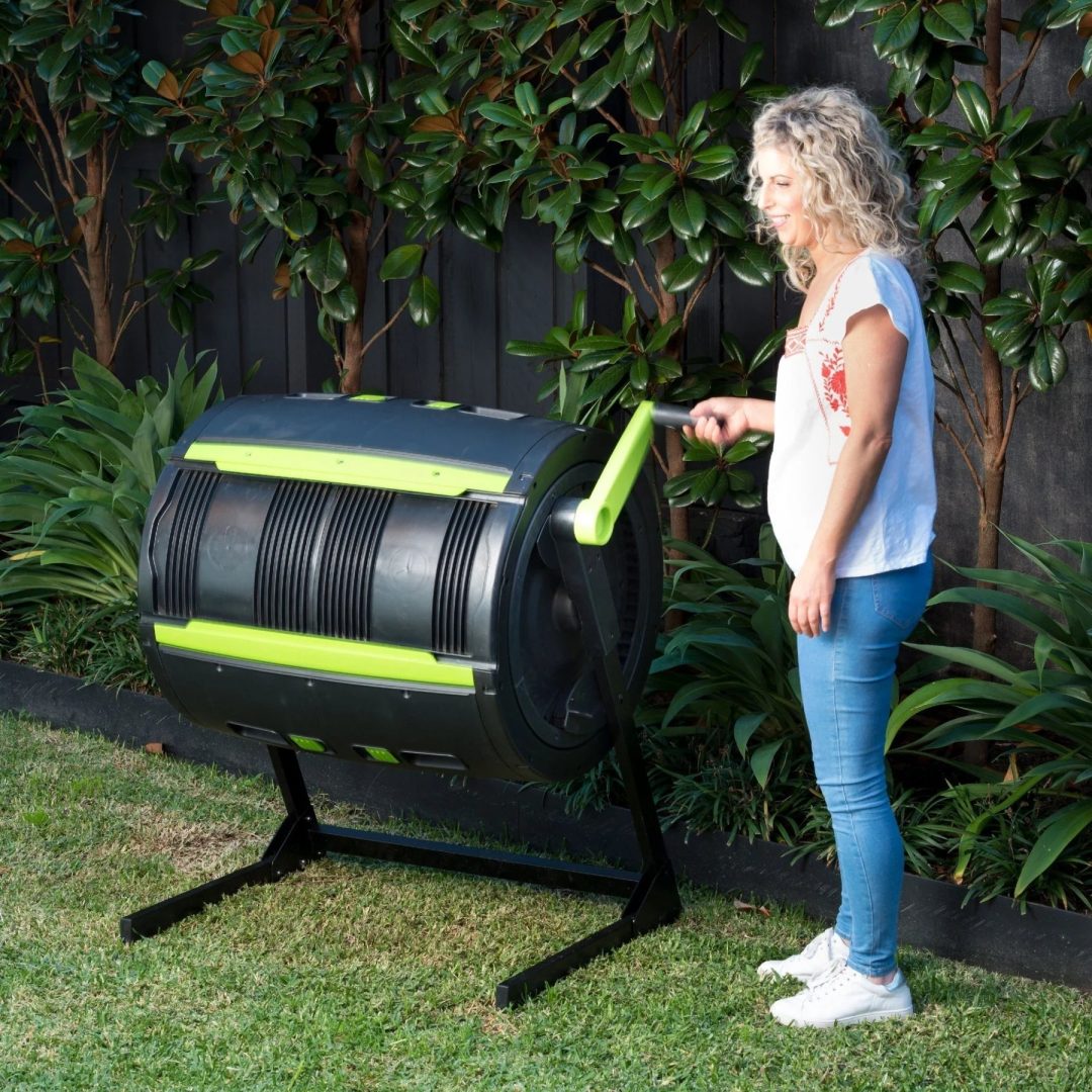 ZenVora 65-Gallon Compost Tumbler And Cart Combo