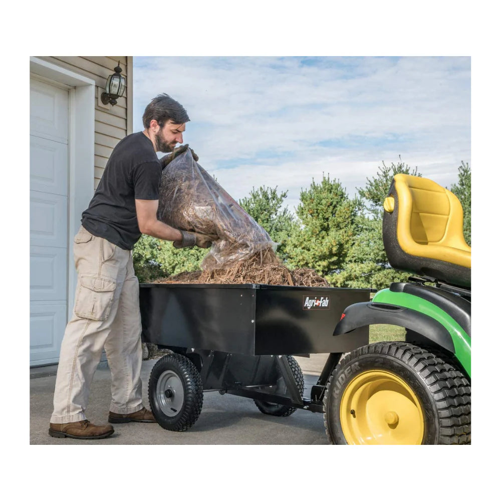 ZenVora Utility Tow Behind Steel Dump Cart, 750 Pound Capacity