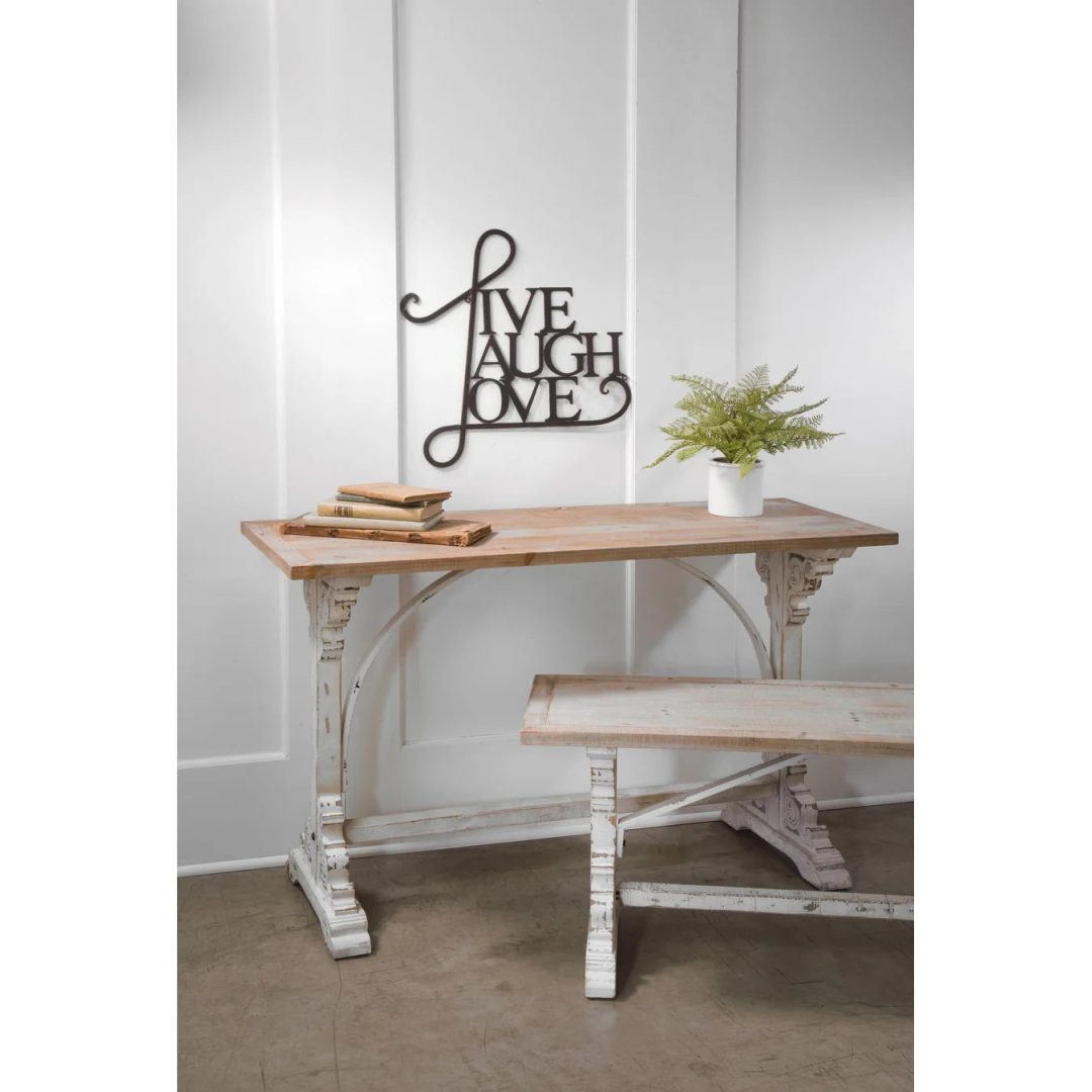 ZenVora Live Laugh Love Wall Decor, Inspirational Metal Wall Art Sign for Living Room, Bedroom and Home Decoration