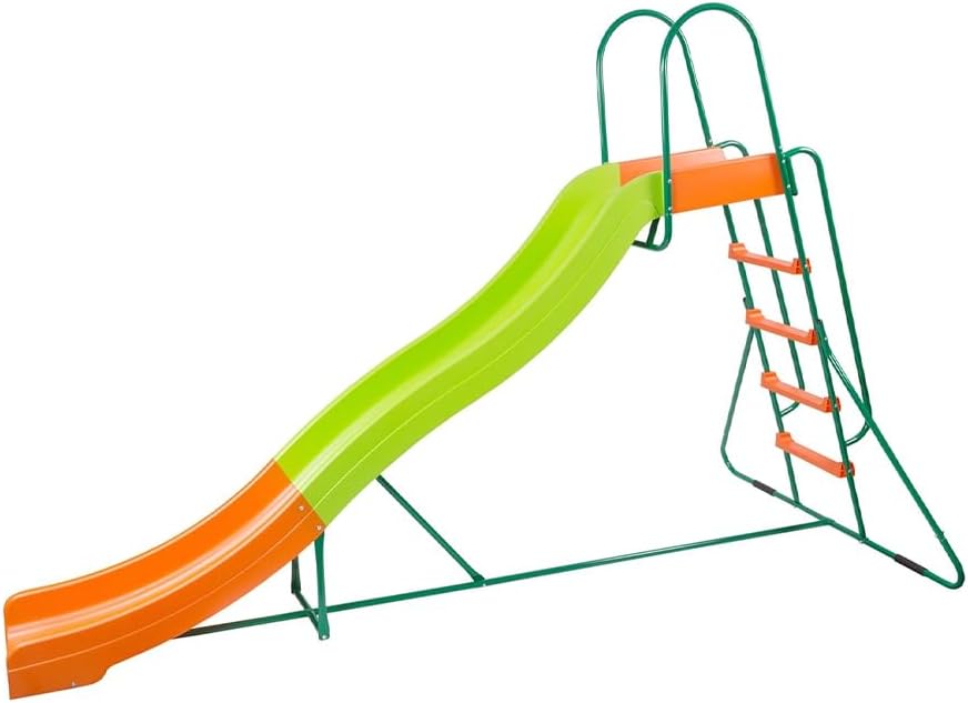 ZenVora 10-Foot Outdoor Playground Slide for Kids, Freestanding Plastic Backyard Slide, Large Swing Set Slide, Outdoor Play Equipment for Ages 4-8