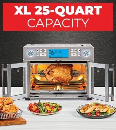 ZenVora 25-Qt. Extra-Large Dual-Zone Air Fryer Oven with French Doors
