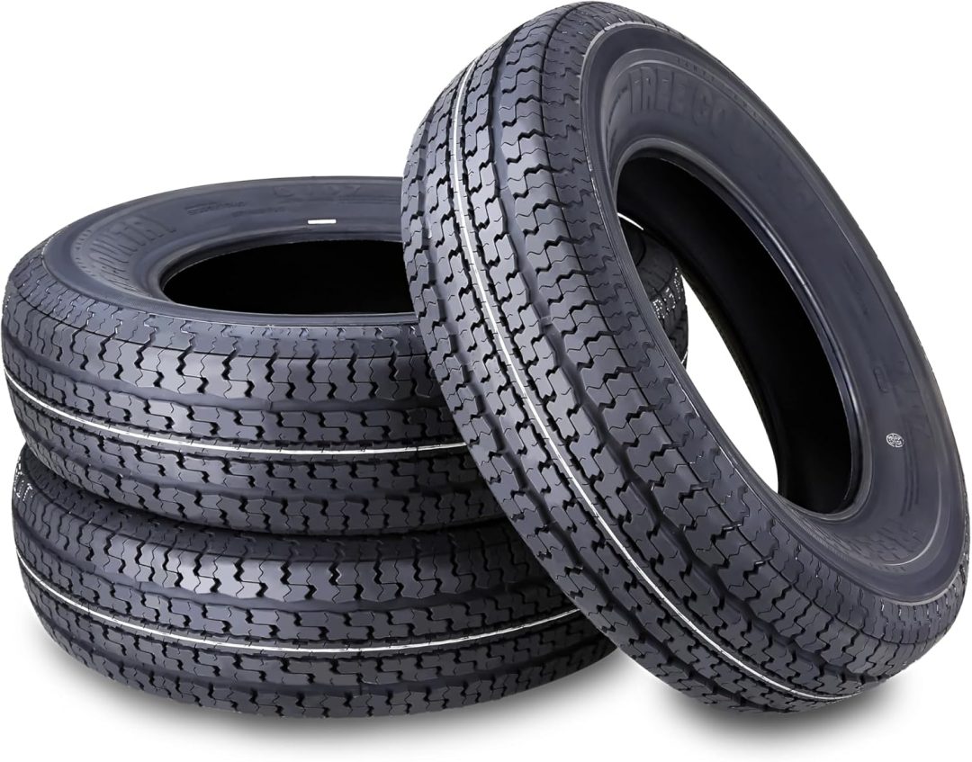 ZenVora Set of 4 ST205/75R15 10-Ply Load Range E Steel-Belted Radial Trailer Tires with Scuff Guard