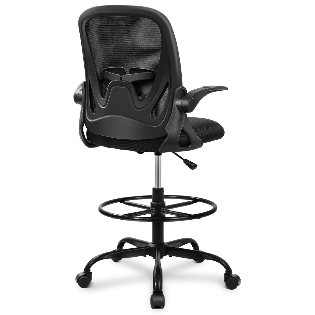 ZenVora Ergonomic Drafting Chair - Tall Office Chair with Lumbar Support and Adjustable Height