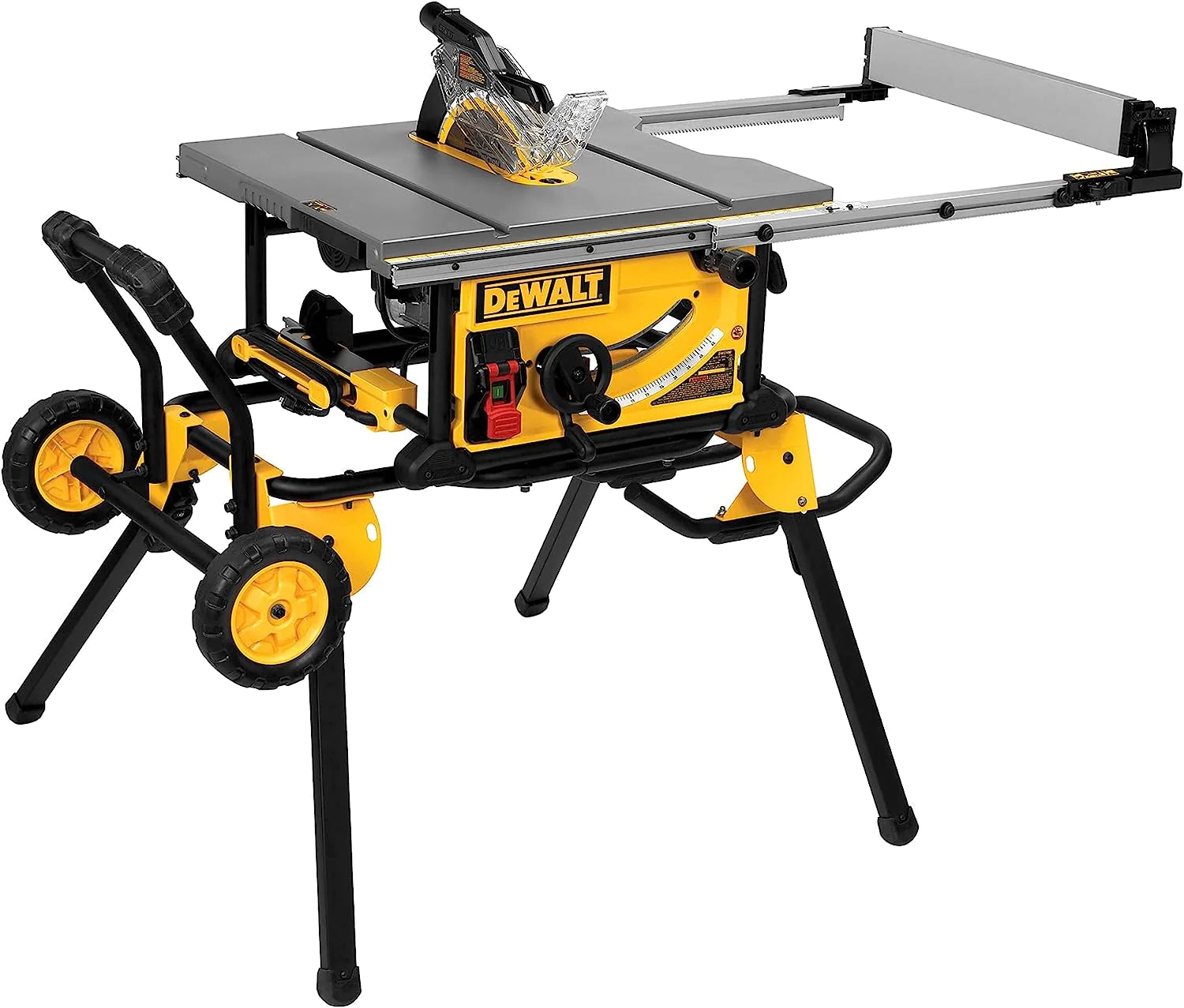 ZenVora 10" 15A Table Saw with Rolling Stand – 32-1/2" Rip Capacity, Portable Jobsite Saw