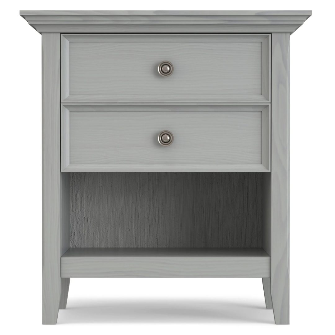 ZenVora 24 Inch Wide Solid Wood Nightstand, Bedside Table and Bedroom End Table