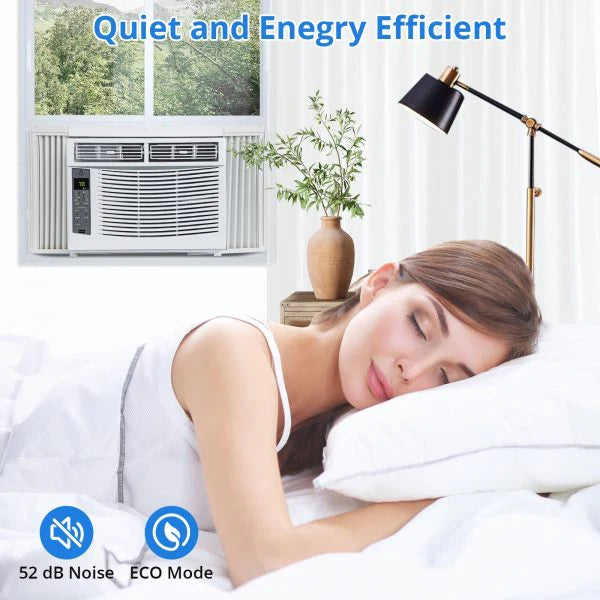 ZenVora 6,000 BTU 115V Window Air Conditioner with Reusable Filter, for Rooms Up to 250 Sq. Ft.