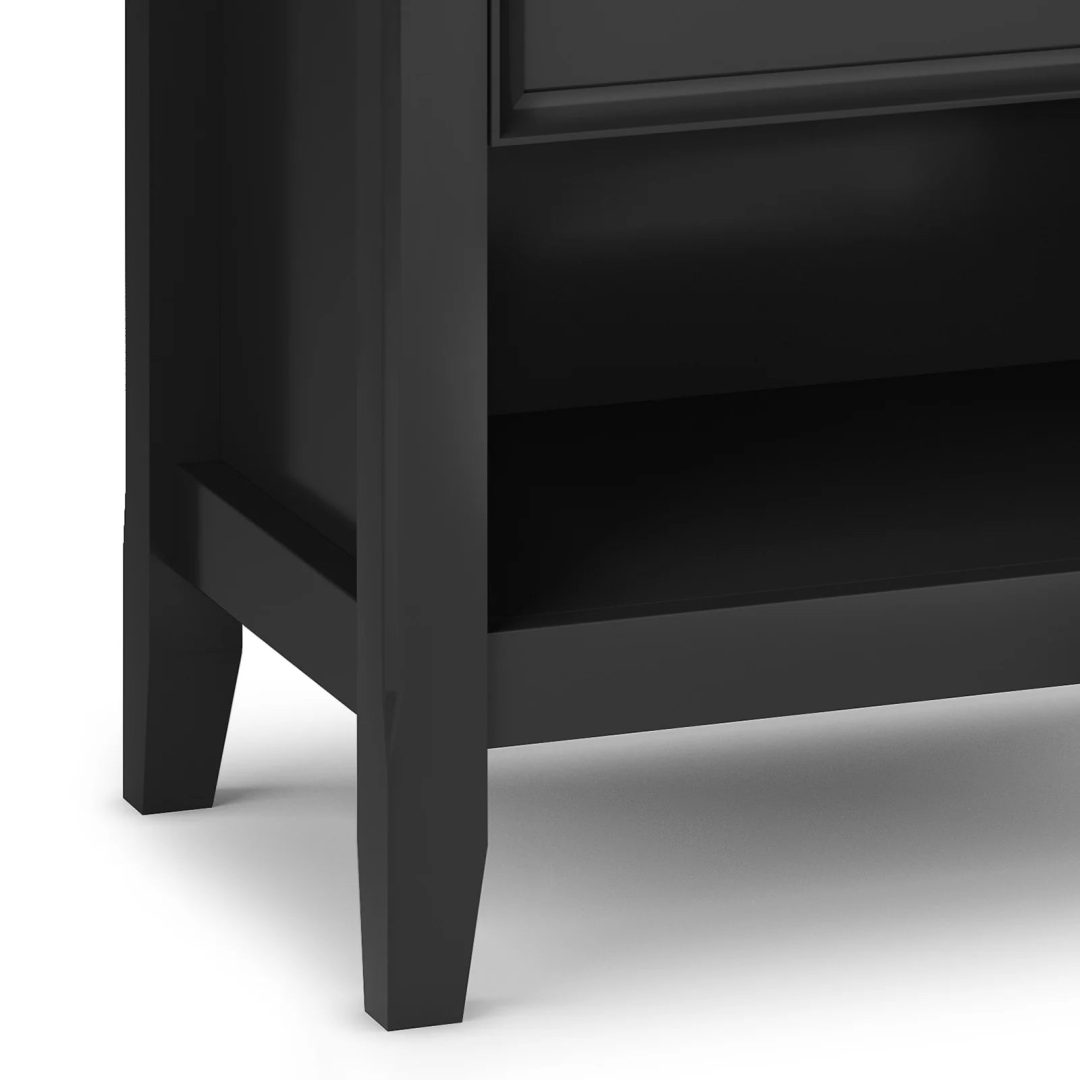 ZenVora 24 Inch Wide Solid Wood Nightstand, Bedside Table and Bedroom End Table