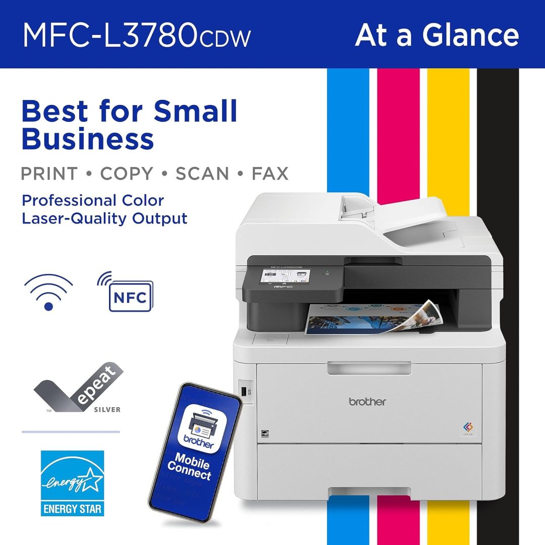 ZenVora All-In-One Wireless Color Printer with Fast Printing, Scanning, Copying and Faxing