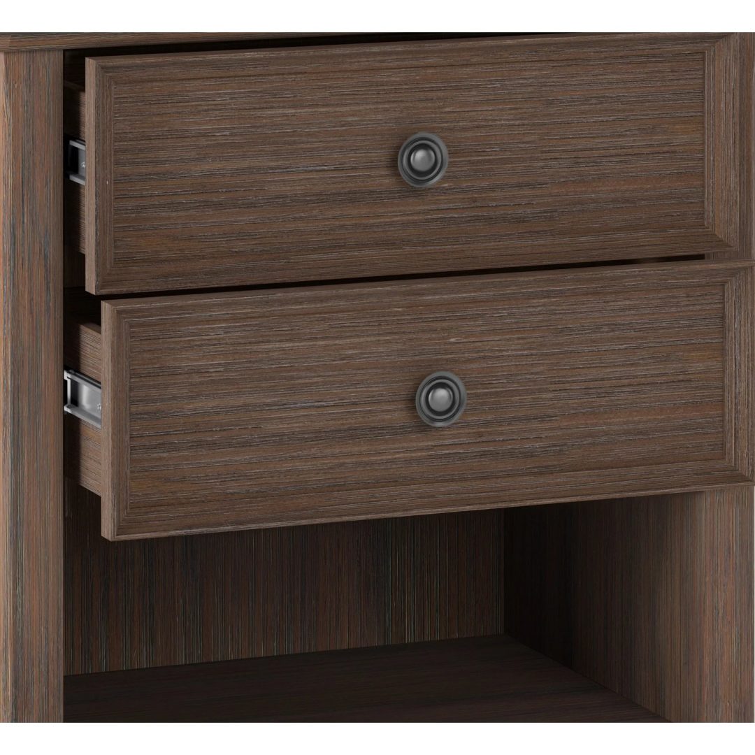 ZenVora 24 Inch Wide Solid Wood Nightstand, Bedside Table and Bedroom End Table