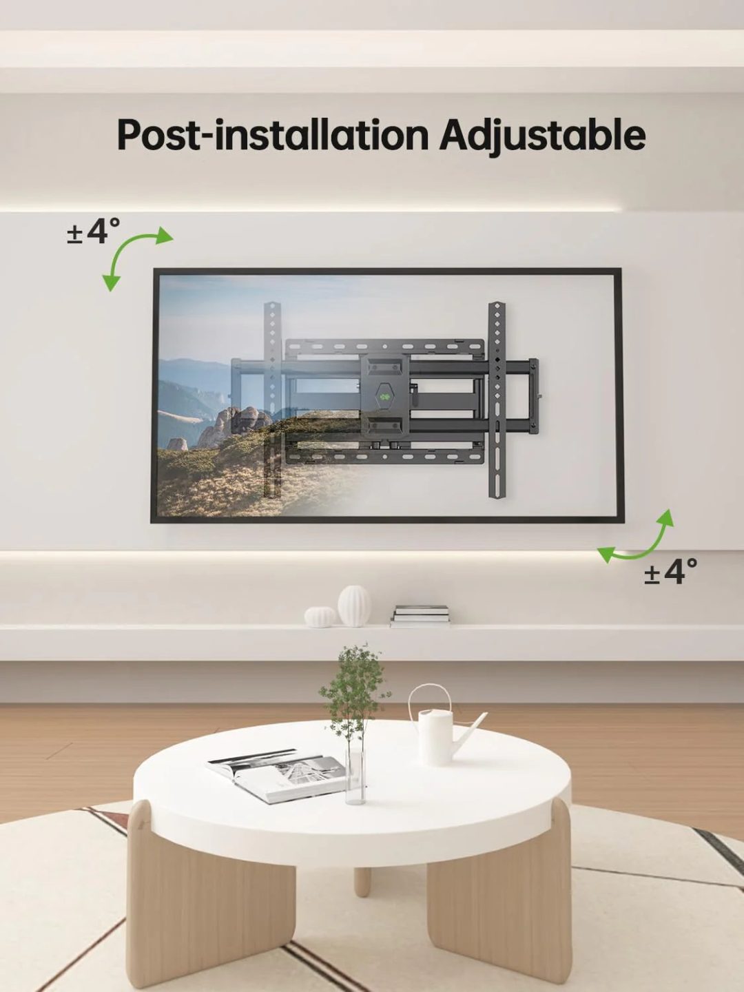 ZenVora Full Motion TV Wall Mount for Most 42-86 Inch Flat Screen TVs, Adjustable Swivel and Tilt Bracket