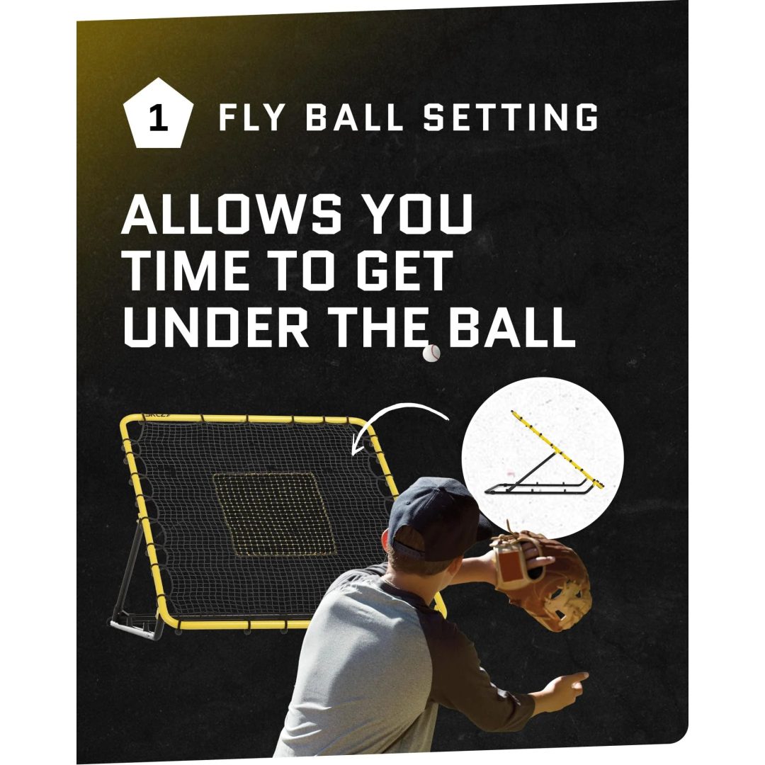 ZenVora Baseball & Softball Fielding Trainer Rebounder Net, Portable Practice Equipment for Throwing, Catching and Fielding Skills
