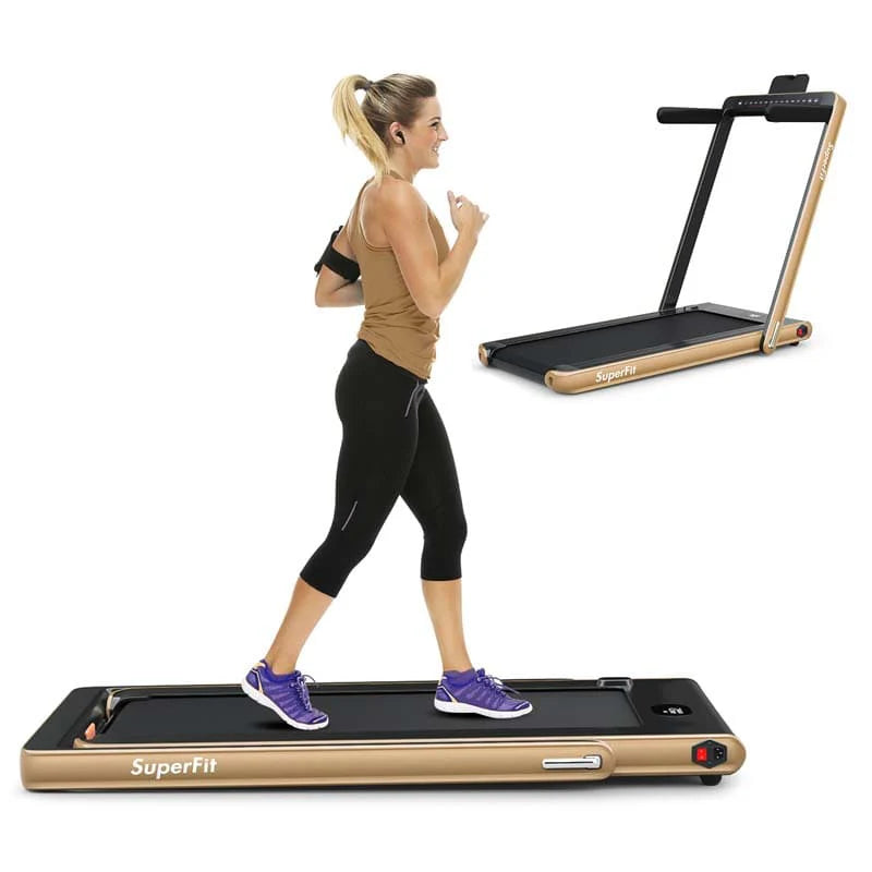 ZenVora 2-in-1 Folding Electric Treadmill, 2.25 HP, Under-Desk, with Dual Display and Smart App Control