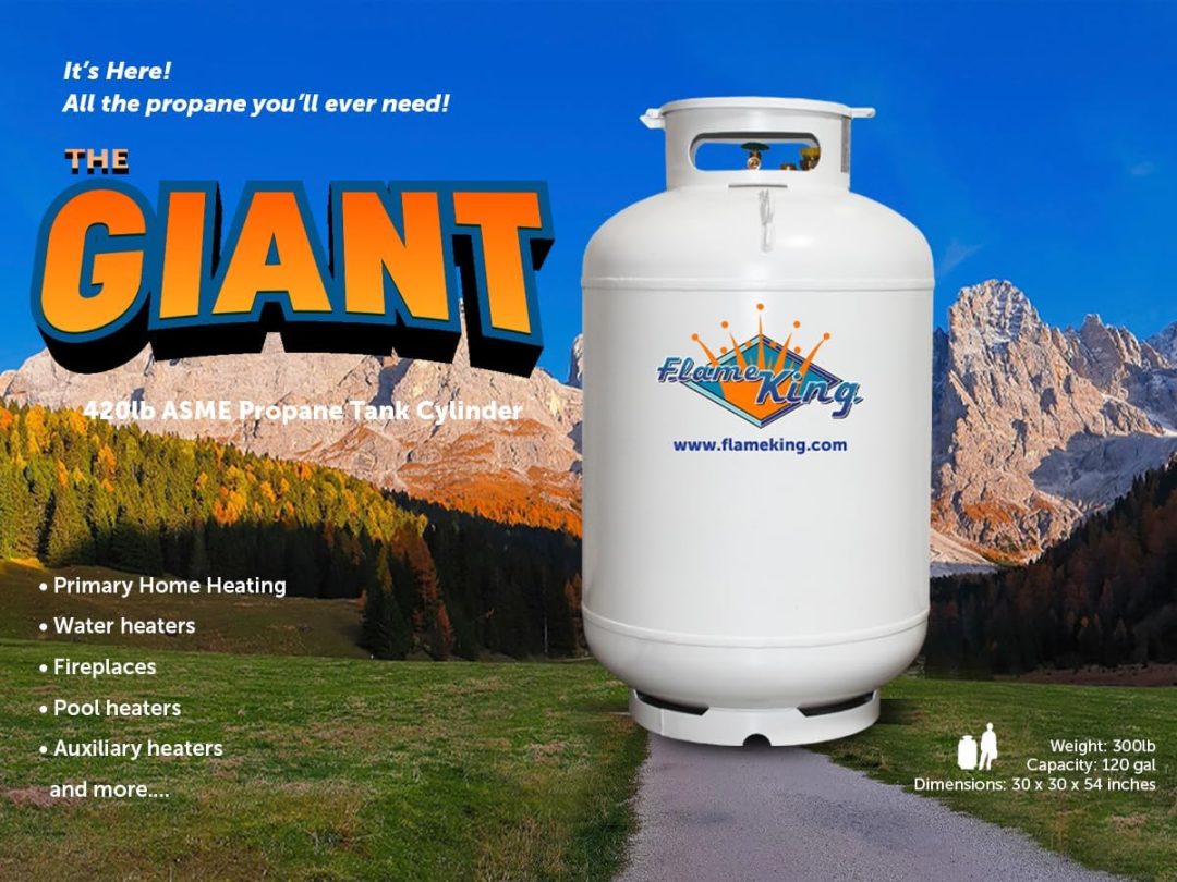 ZenVora 420-Lb. ASME Vertical Propane Tank, White