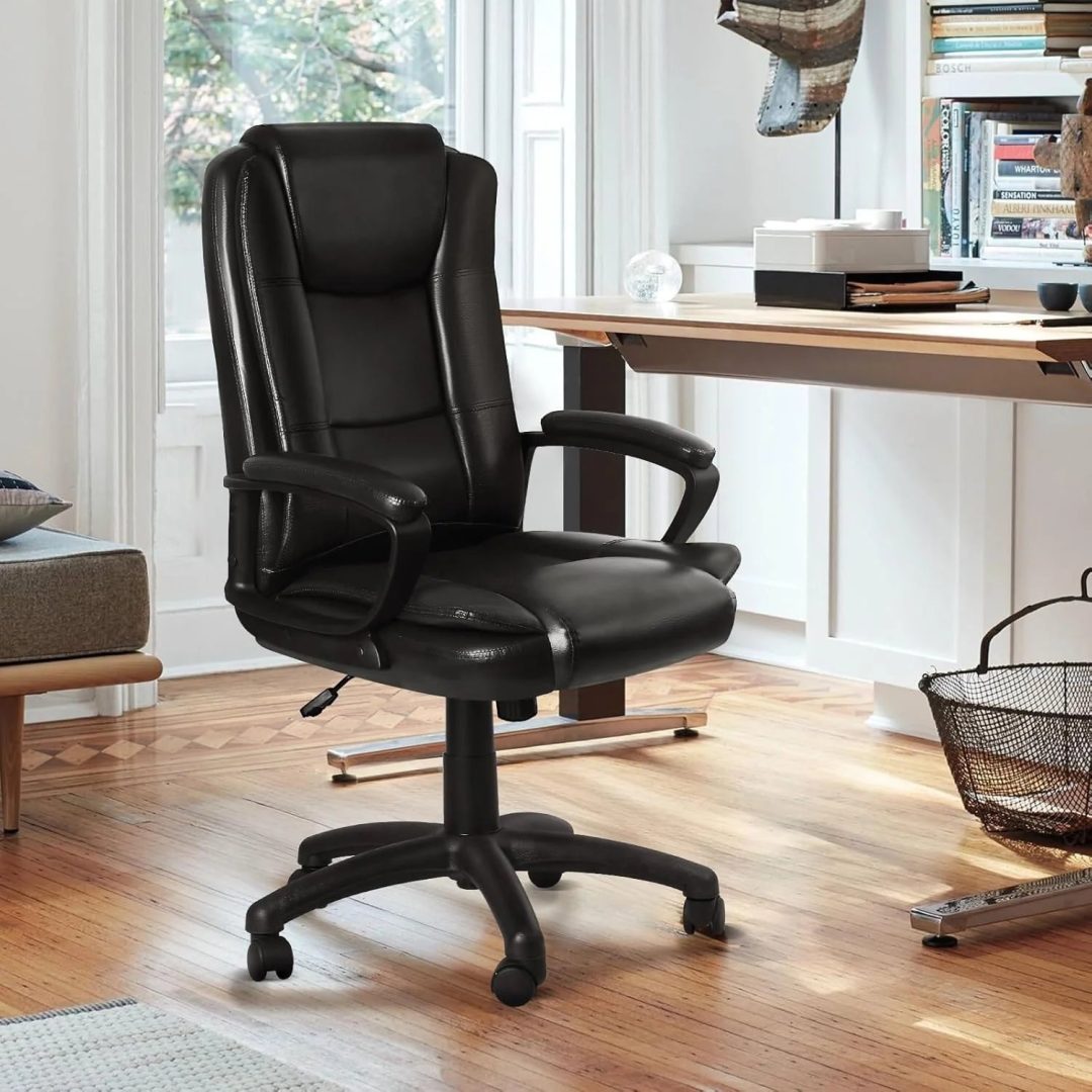 ZenVora Big and Tall Executive Office Chair, High Back Ergonomic Leather Chair, 400 lb Capacity