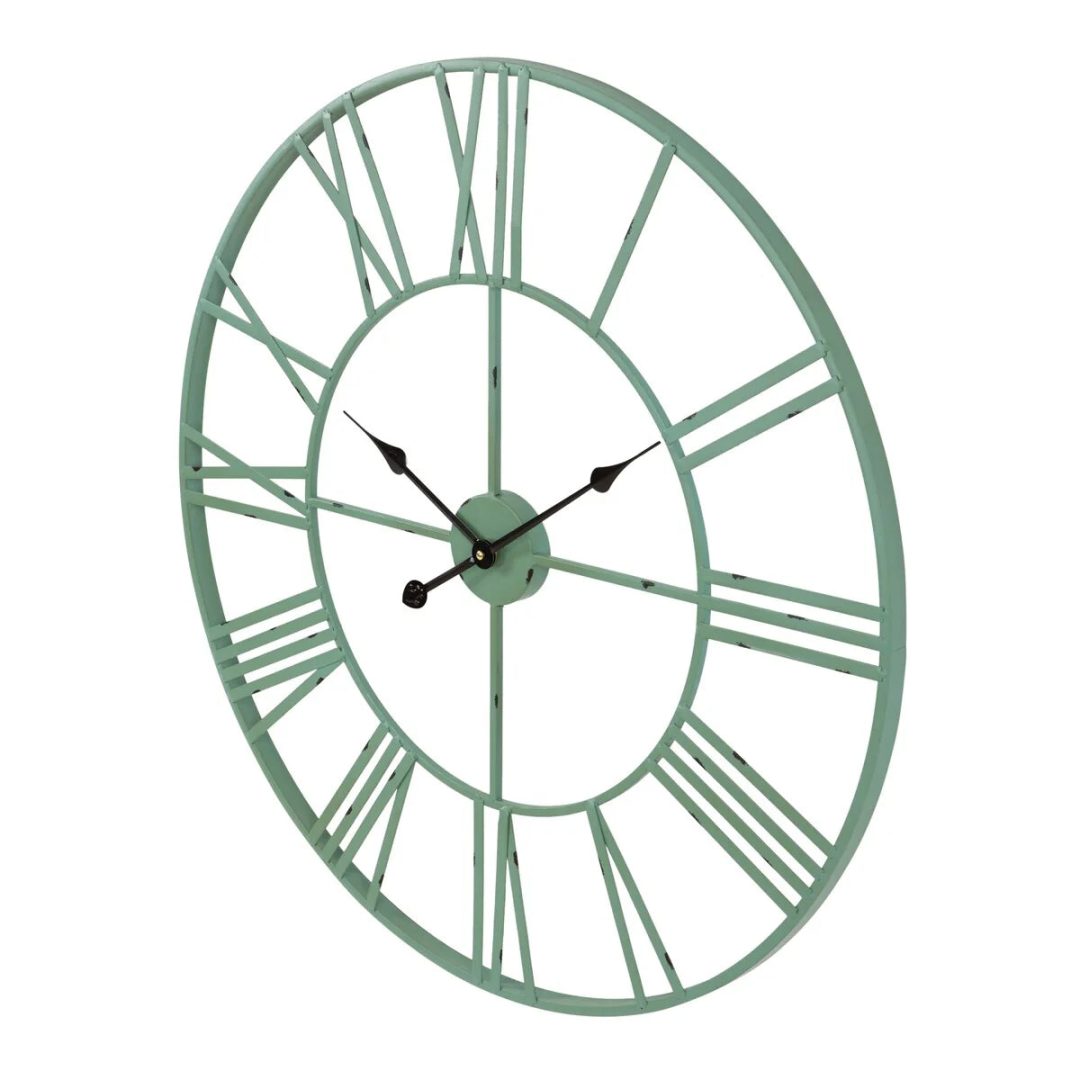 ZenVora Modern Round Metal Wall Clock, Decorative Circular Hanging Clock for Living Room, Bedroom and Office