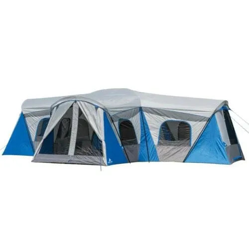 ZenVora 16-Person 3-Room Family Cabin Tent with 3 Entrances
