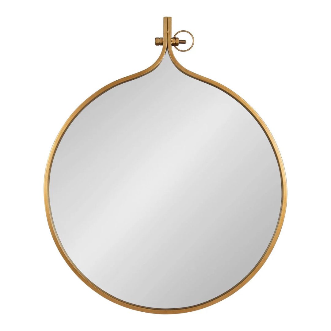 Modern Round Wall Mirror, Decorative Circular Accent Mirror for Living Room, Bedroom and Entryway