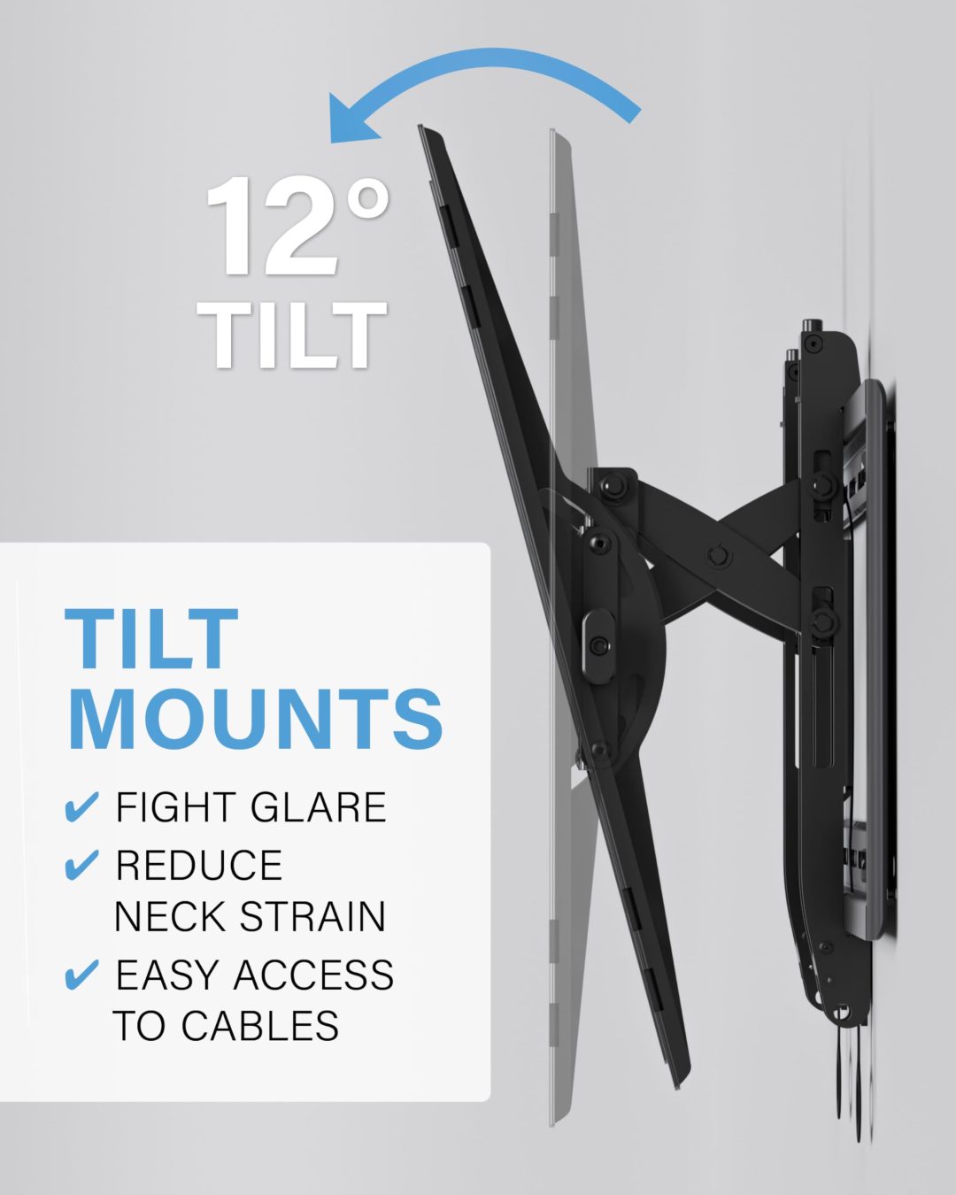 ZenVora Tilting TV Wall Mount for Large TVs Up to 90 Inches, Heavy Duty Adjustable Flat Screen Television Bracket