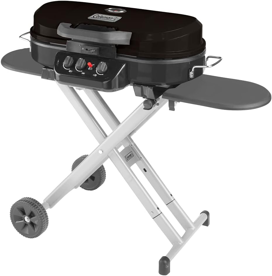 ZenVora Portable Stand-Up Propane Gas Grill with 3 Adjustable Burners