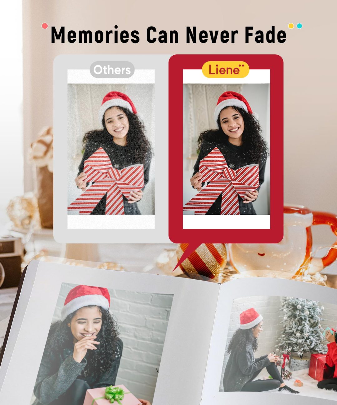 ZenVora 46-Photo Printer with Wi-Fi, 100 Sheets, Thermal Dye-Sublimation, Compatible with iPhone and Android