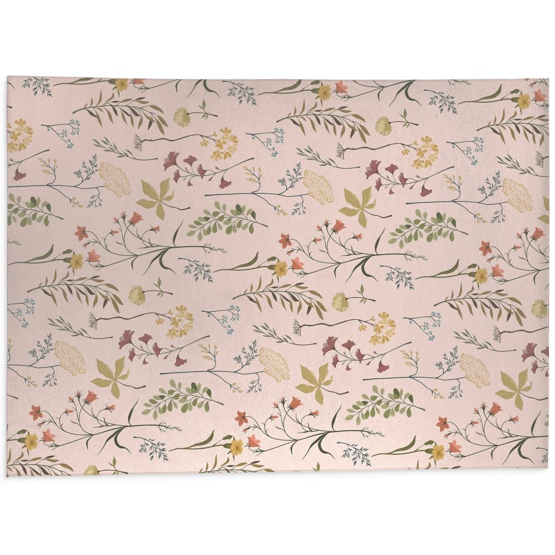 ZenVora Fall Botanical Floral Kitchen Mat, Decorative Anti Fatigue Non Slip Floor Rug for Kitchen and Home Decor