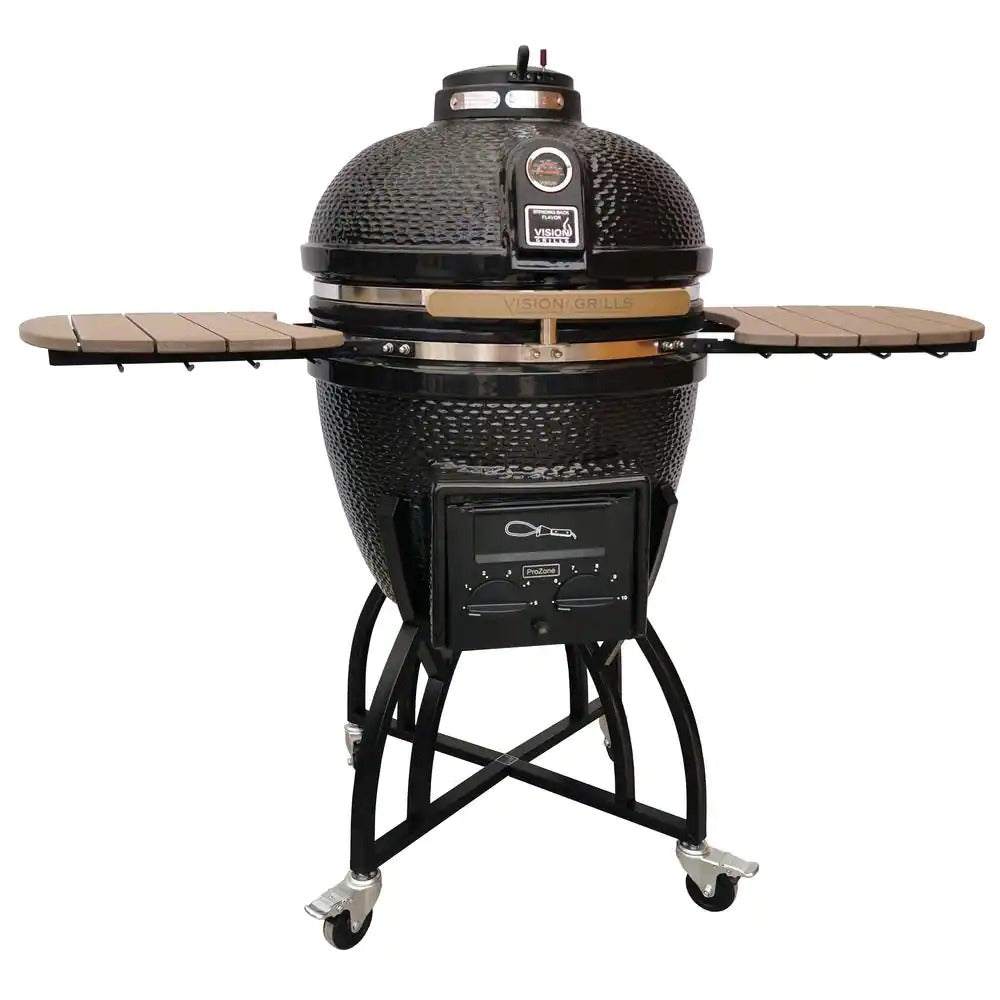 ZenVora 22-Inch Kamado-Style Ceramic Charcoal Grill with Grill Cover