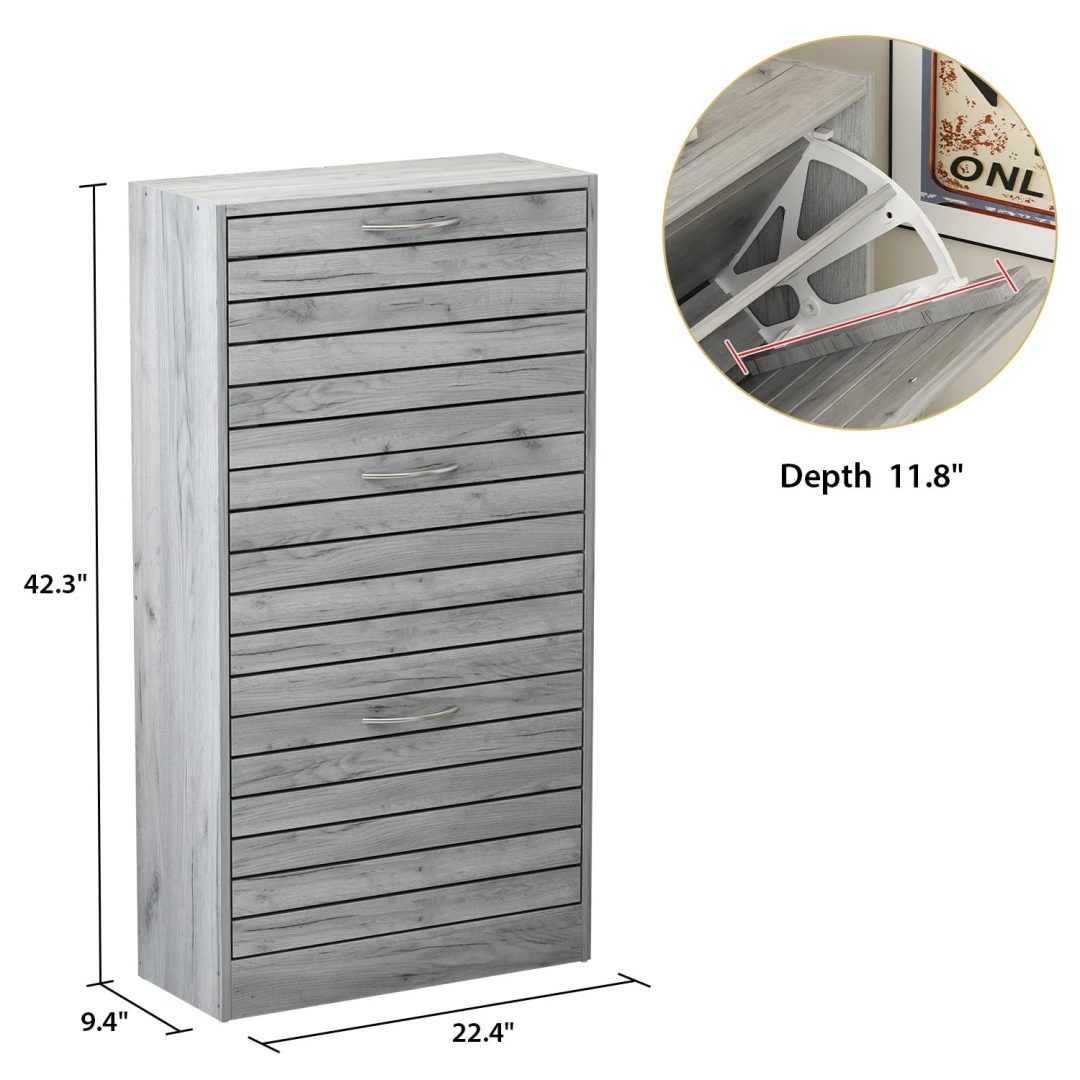 ZenVora Modern Shoe Storage Cabinet for Entryway and Hallway, Space-Saving Shoe Organizer