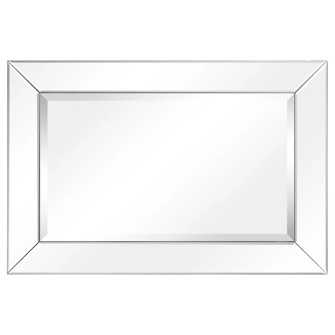 ZenVora Beveled Rectangular Clear HD Wall Mirror, Bathroom Vanity and Bedroom Mirror, 3 Sizes