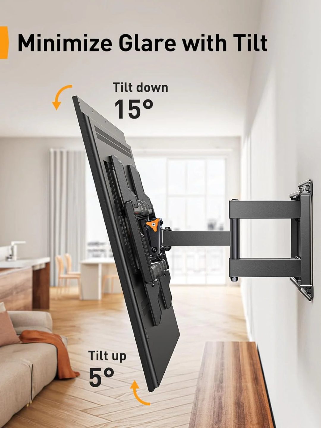 ZenVora Full Motion TV Wall Mount for 42-85 Inch TVs, Adjustable Swivel Tilt Bracket for Flat Screen Televisions