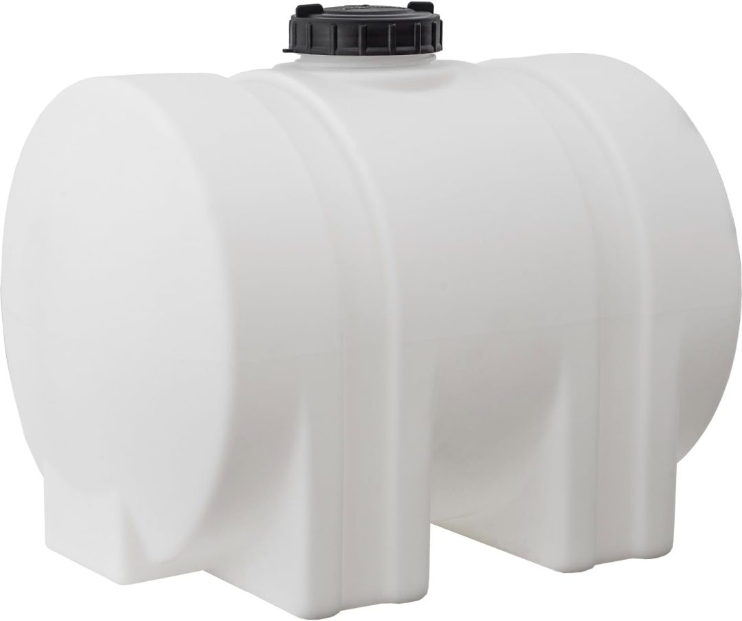ZenVora 550-Gallon Horizontal Polyethylene Water Tank with Legs for Water and Non-Flammable Liquids