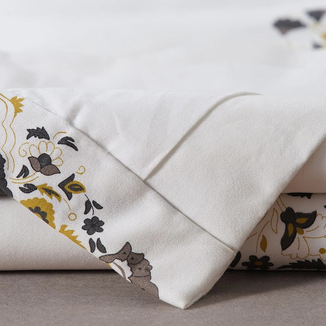Medallion Damask Printed Cotton Room Darkening Curtain Panel, 1 Piece