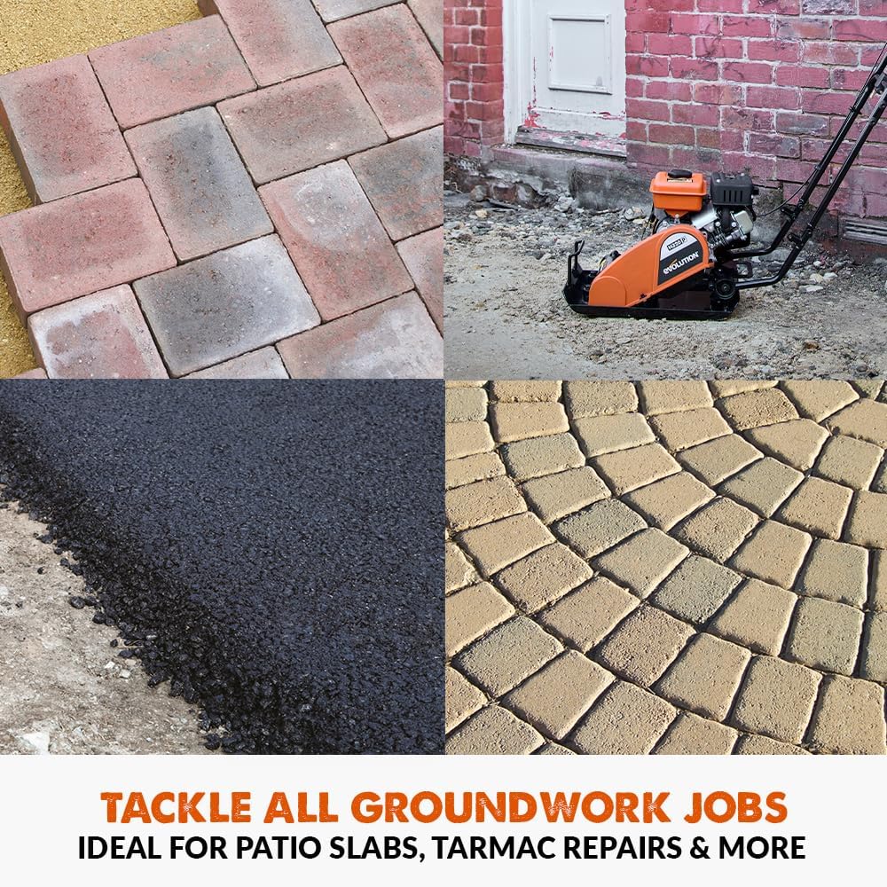 ZenVora Electric Plate Compactor, Vibratory Soil Compactor for Pavement, Artificial Turf, Patio, Blockwork, Sand and Soil Ground Preparation