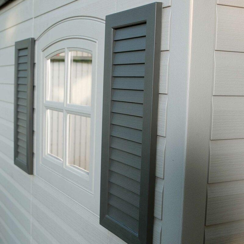 ZenVora Side Entry Plastic Outdoor Storage Shed - HDPE Garden Shed with Steel Frame and Vents