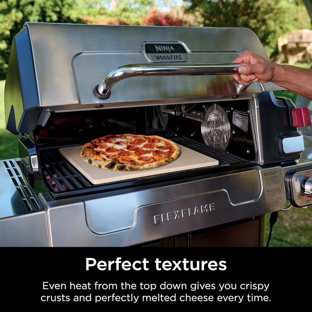 ZenVora 5-in-1 Electric and Propane Grill, 3-Burner Outdoor BBQ Grill and Smoker with Digital Controls, Griddle and Pizza Maker, Stainless Steel
