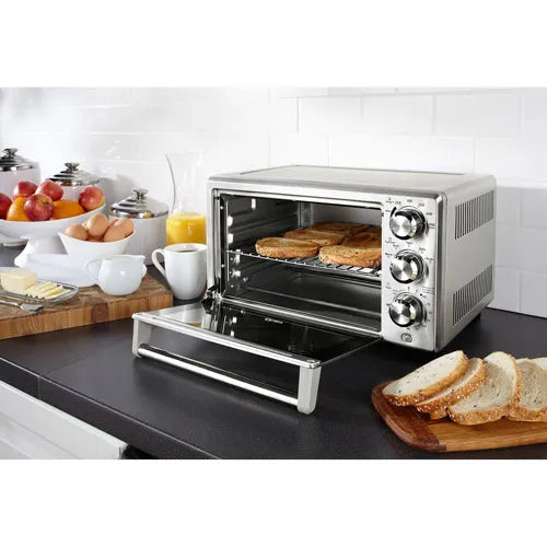 ZenVora Countertop Convection Toaster Oven, Stainless Steel, Fast Cooking, Adjustable Racks, Family-Size Capacity