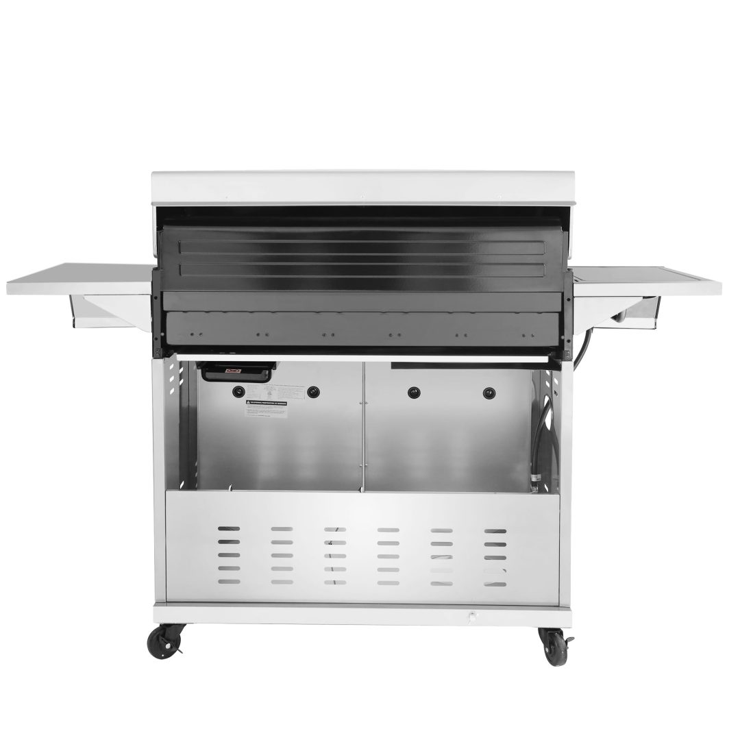 ZenVora Stainless Steel 6-Burner Gas Grill – 74,000 BTU with Sear & Side Burner, Cabinet Style