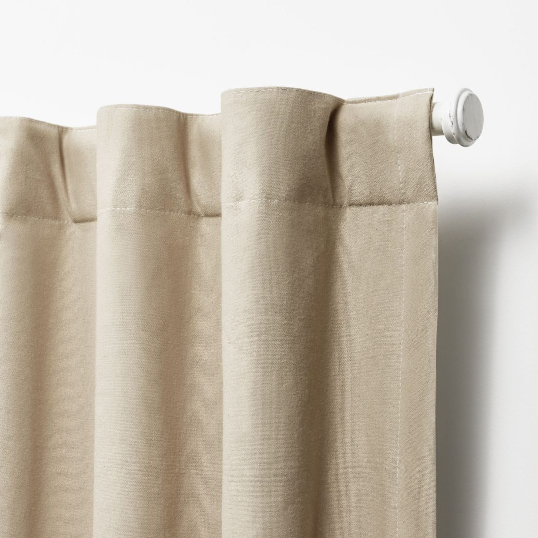 ZenVora Blackout Single Curtain Panel, Back Tab and Rod Pocket Window Curtain