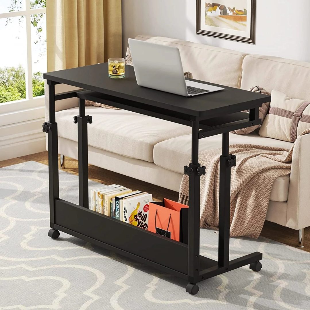 ZenVora Height Adjustable Laptop Desk, Portable Sofa and Bed Table for Work and Study